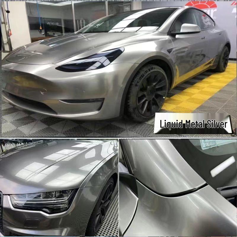 Car PET Film: Beetroot Purple, Glacier Blue, Piano White, Glossy Black - Full Vehicle Color Change Wrap.