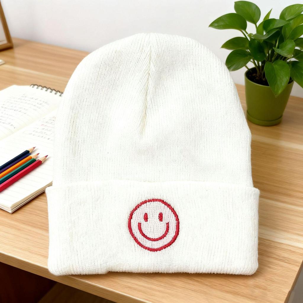 Všestranná trendy akrylová pletená čepice - Unisex podzim/zima Hip Hop styl pro ochranu před chladem.