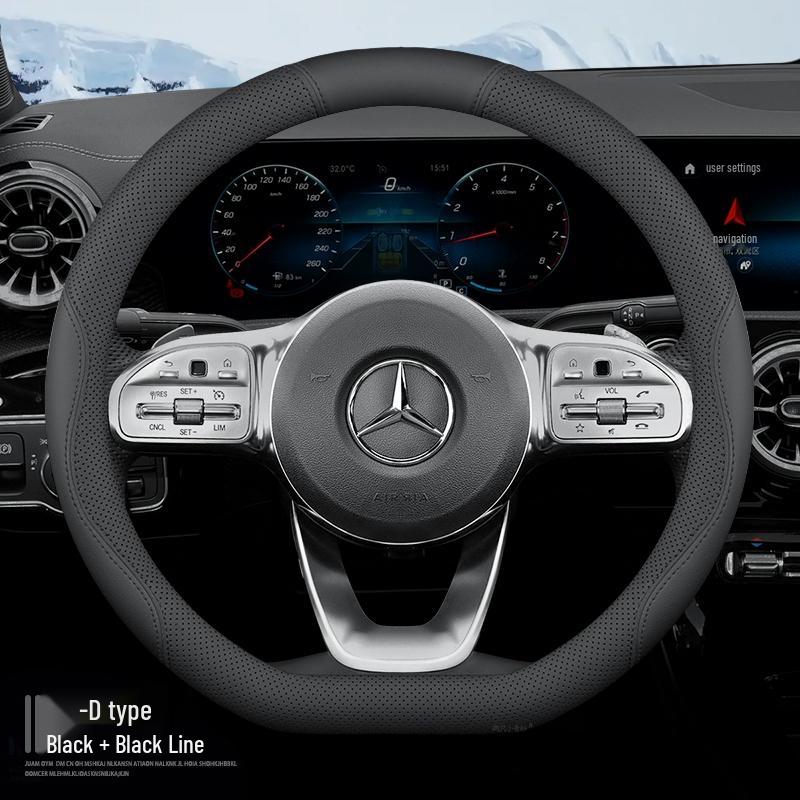 Mercedes-Benz Steering Wheel Covers for C-Class, E-Class, C200L, E300L, GLC260, GLB, GLA.