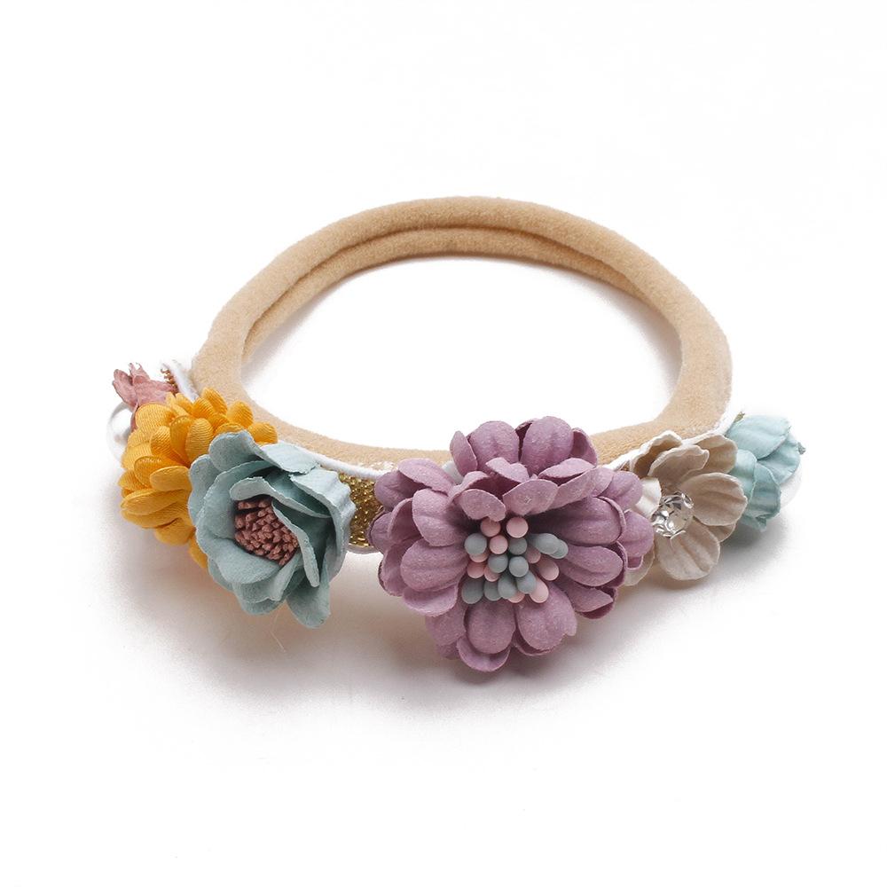 Infant Baby Girls Headbands Flower Children's Hair Bands Elastic Newborn Toddler Headband Hairband Kid Hair Accessories Headwear