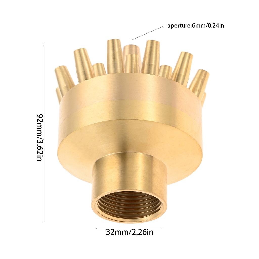 1PC DN25/DN40 Universal Pond Fountain Head Garden Water Fountain Sprays Nozzle Sprinkler Heads Female Thread 1Inch/1.5Inch Brass