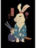 Retro japansk Samurai Cat Dog Poster Lerretsmaling Nordisk veggkunst for moderne stuedekorasjon