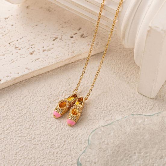 Ballet Shoes Necklace Ballerina Shoes Pendant Necklace Dainty Ballet Dancer