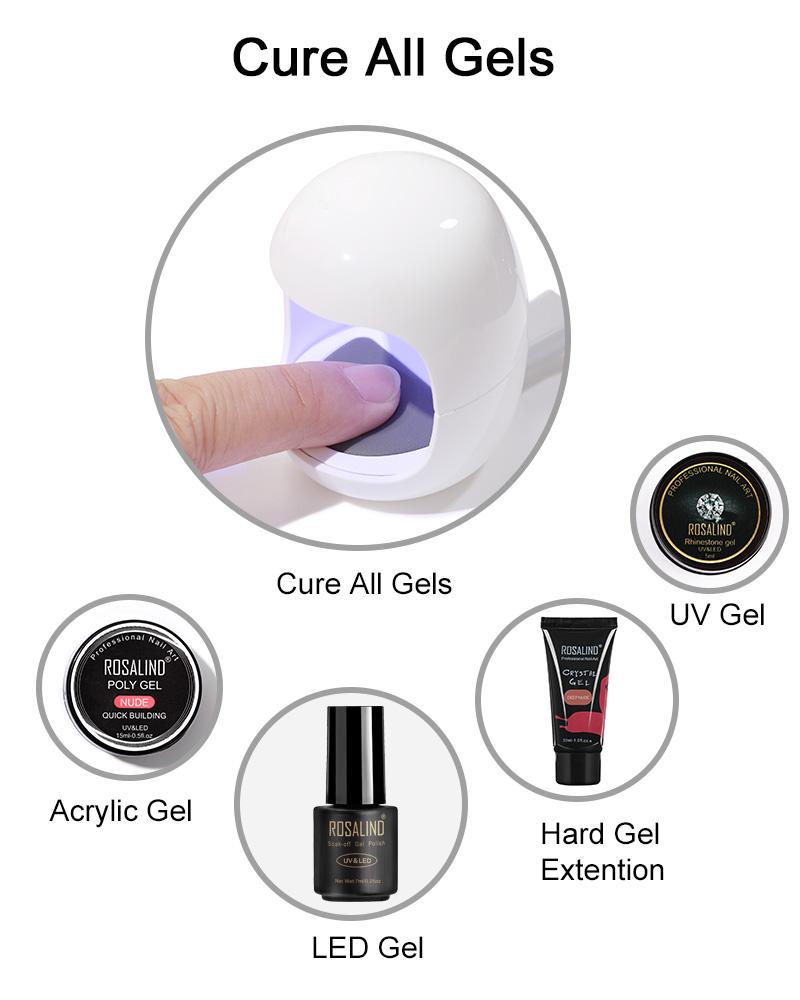 Mini USB UV Nail Dryer Machine Nails Gel Curing Lamp Light