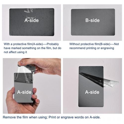 uxcell Blank Metal Cards, Polished 201 Stainless Steel Sheets, 66mm x 45mm x 0.4mm, Gold Tone, 15-Pack