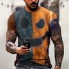 Halloween T Shirt Men's Casual Round Neck Blood Splatter Pattern Tops Horror Bloody Printed Short Sleeve Tops