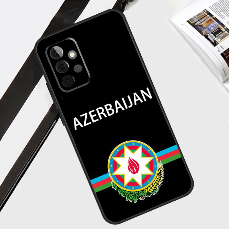 Azerbaijan Flag Coat of Arms Case For Samsung Galaxy A55 A35 A15 A56 A36 A26 A16 A06 A54 A34 A14 A12 A22 A32 A52 A13 A53