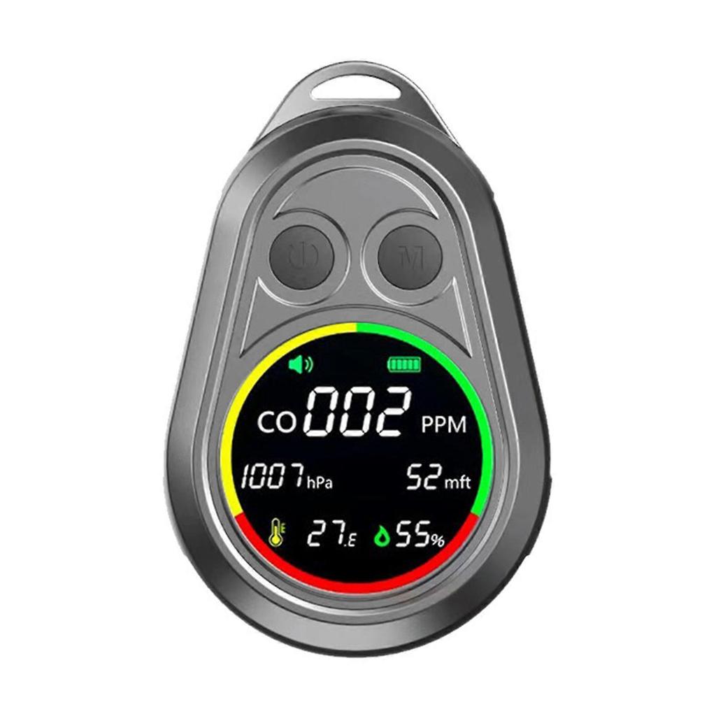 Portable Carbon Monoxide Detectors Meter with Loud Alarm for Outdoor Travel Multifunction Rechargeable CO Meter Monitors