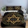 Elegant Golden Mandala Decor Set Exquisite Three-Piece Bedding Set Gift For Kids And Adults