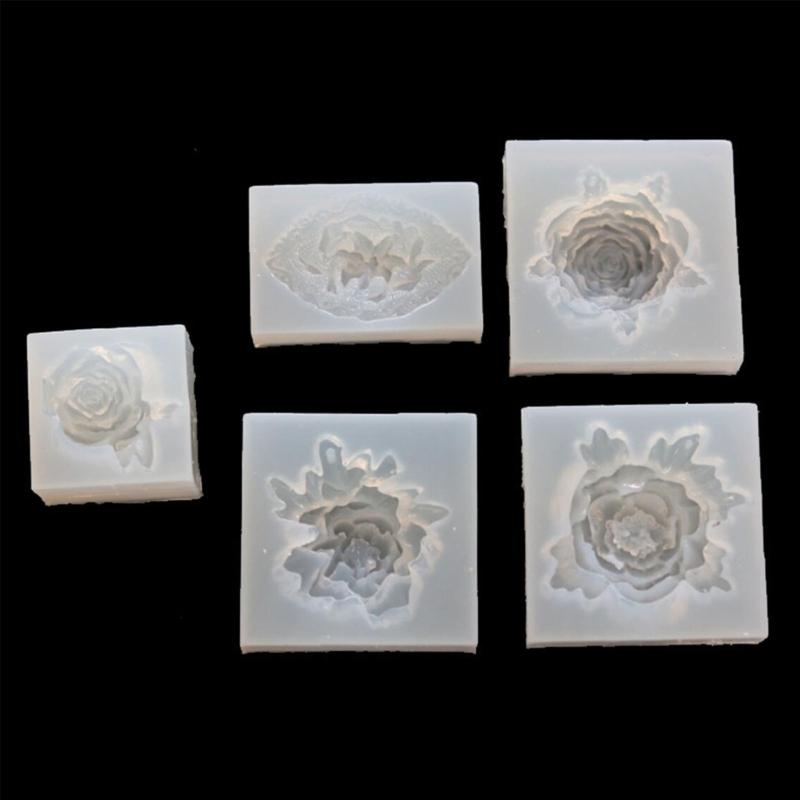 Soap Molds Candle Mould Epoxy Resin Moulds Crafts Moulds Flower Shaped Silicone Material Gift for DIY Hand-Making Lover