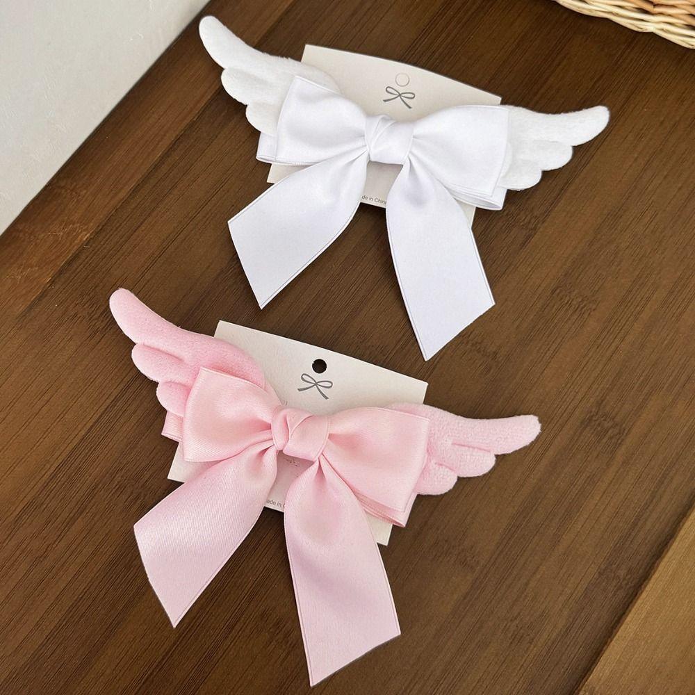 Spicy Girl Satin Bow Hairpin Y2K Hair Barrettes Lovely Cute Duckbill Clip  Girls