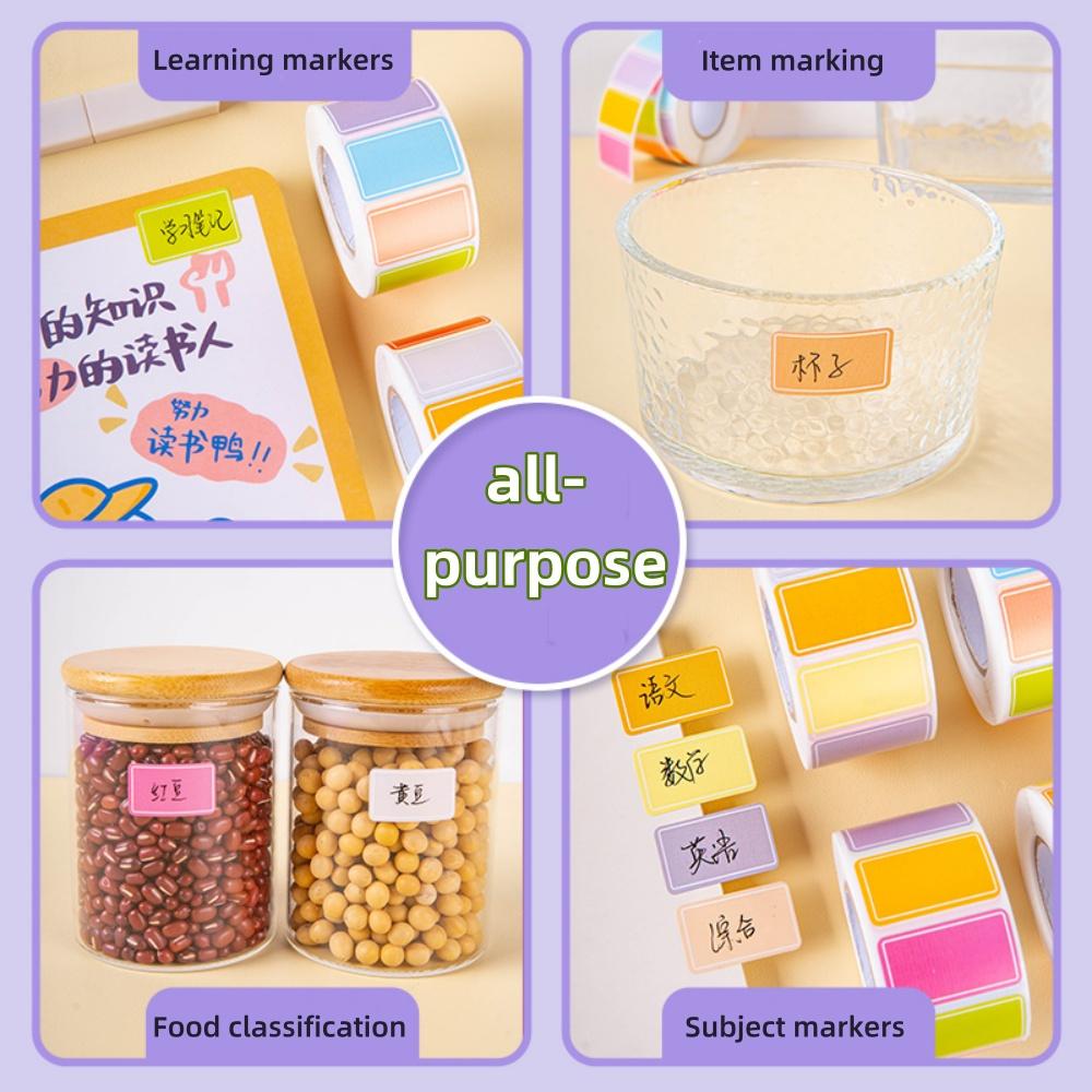 500 Waterproof Colored Labels Stickers Color-Coding Removable Labels Solid Colors Tags for Inventory Address File Classification