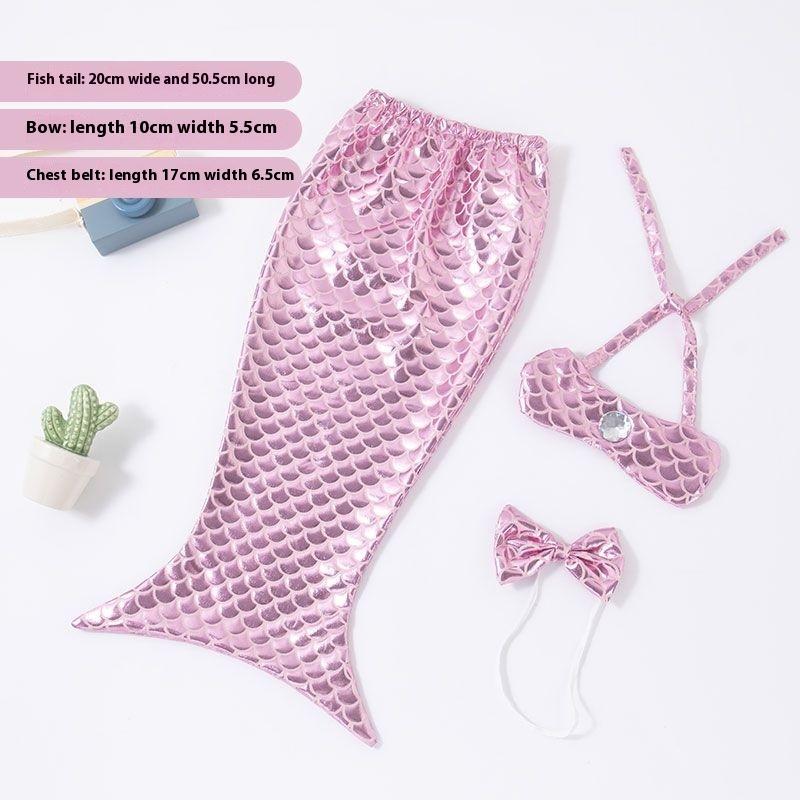 

Cat Mermaid Clothes Funny Pet Jumpsuit Puppy Kitchen Dress Creative Photography Props Halloween Cat Clothe Pet Dress Up Supplies розовый