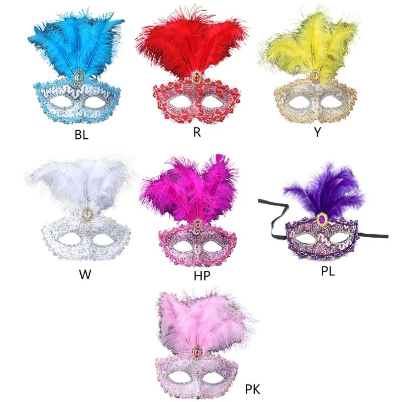 Masquerade Feather Mask for Women Venetian Mask Party/Balls Prom/Wedding/Wall Decorations Mardi Gras Mask Costume Mask