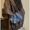 Silk Spring 2026 Stylish Chain Drawstring Bucket Bag - Women's Single Shoulder Crossbody Bag