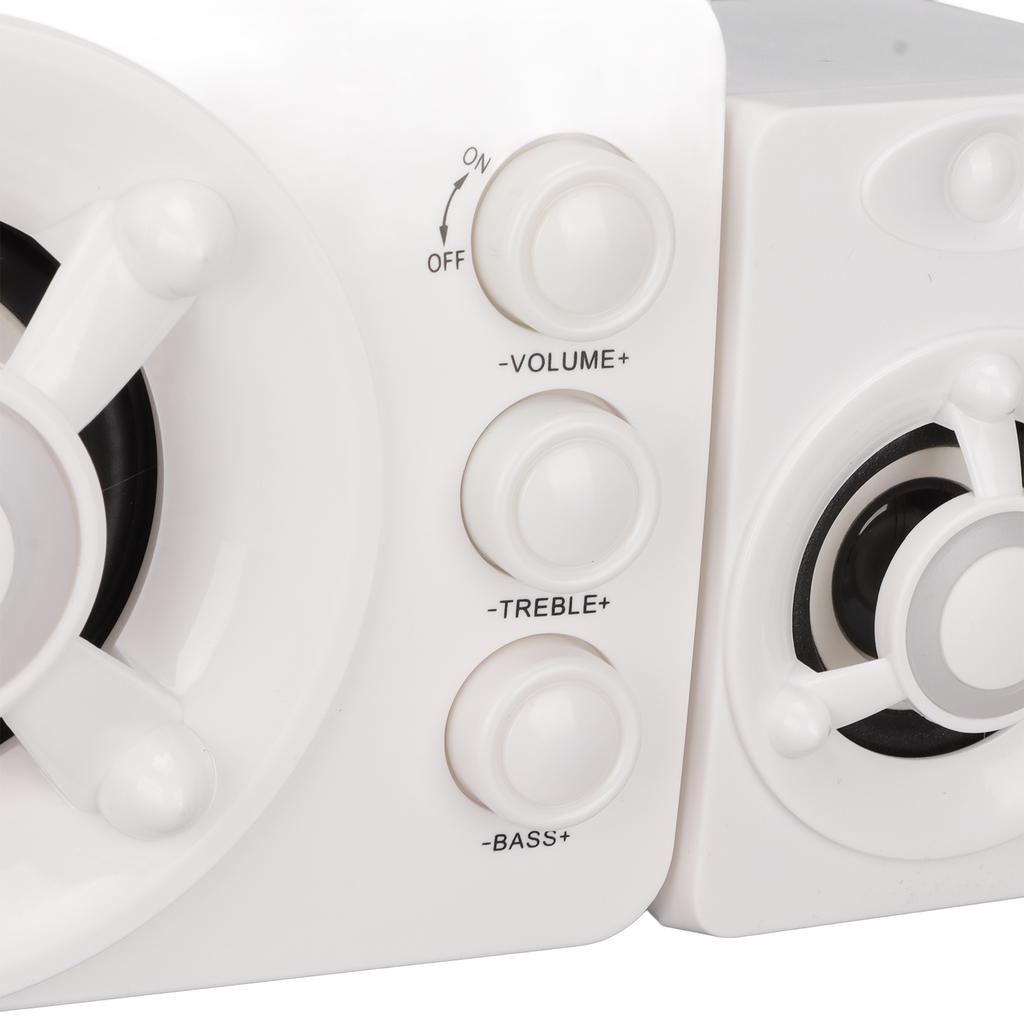 Computer Speaker 2.1 USB Powered Stereo Subwoofer Multimedia Wired Speaker with RGB LED Light for PC Laptop