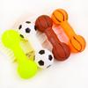 Pet Toys: Rubber-coated Sound-producing Basketball, Barbell, Chew-resistant Teething Ball-shaped Barbell, Dog Toy.
