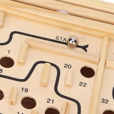 Pädagogisches Labyrinth-Puzzlespielzeug für Erwachsene und Kinder Konzentrations- und Gleichgewichtsfähigkeitstraining Perlenlabyrinth-Brettspielzeug
