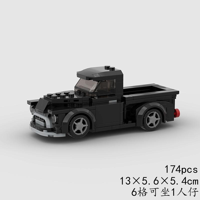 MOC Speed Super Race Old Car Police Vehicle Model Building Blocks Pickup Rally Sport Racing Technical Bricks Christmas gift City