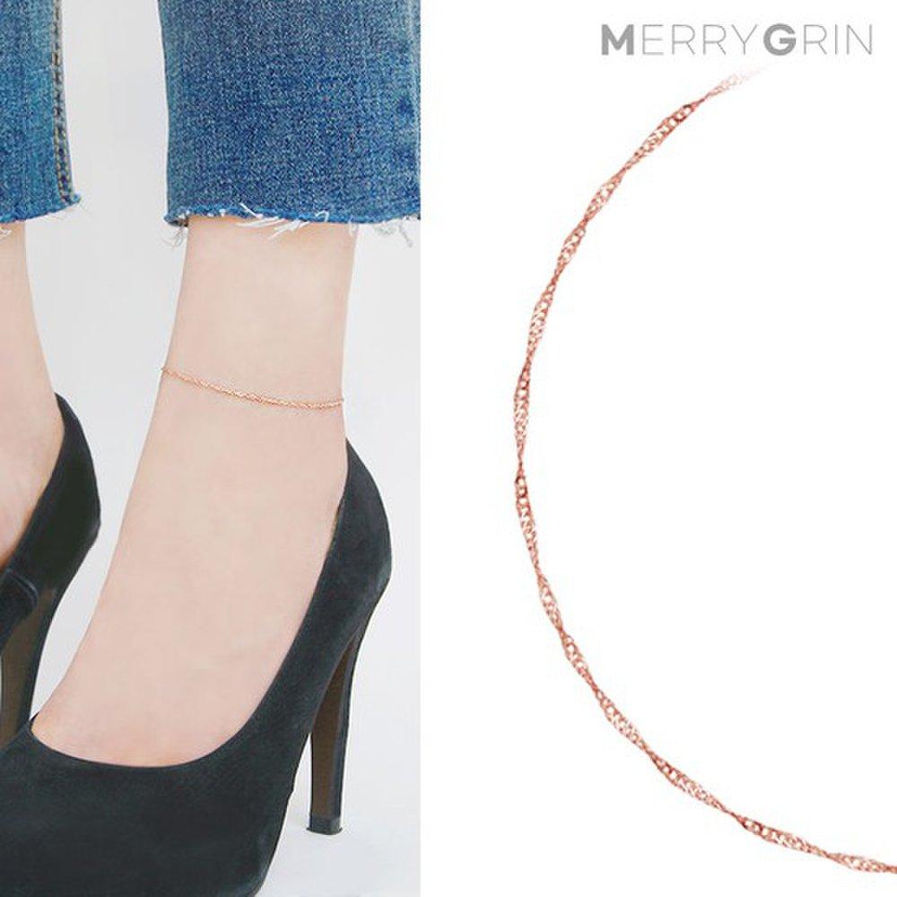 

[Merry Green] 14K Gold Genuine Twirling Anklet