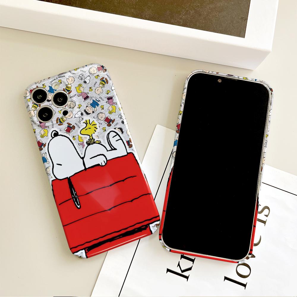 MINISO Cute S-Snoopy Dog Phone Case For IPhone 16 15 14 13 12 11 Plus Pro Max Mini All-inclusive Tough Personalized Cover