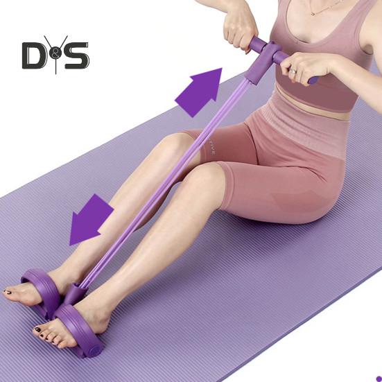 6-Tube Pedal Resistance Band Multifunction Tension Rope Elastic Yoga Pedal Puller Body Stretching Trainer Home Gym Workout Equipment