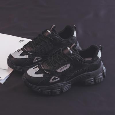 Spring and Autumn New Ins Dad Shoes Female Non-Slip Student Versatile Breathable Sneaker Heighten Casual Shoes