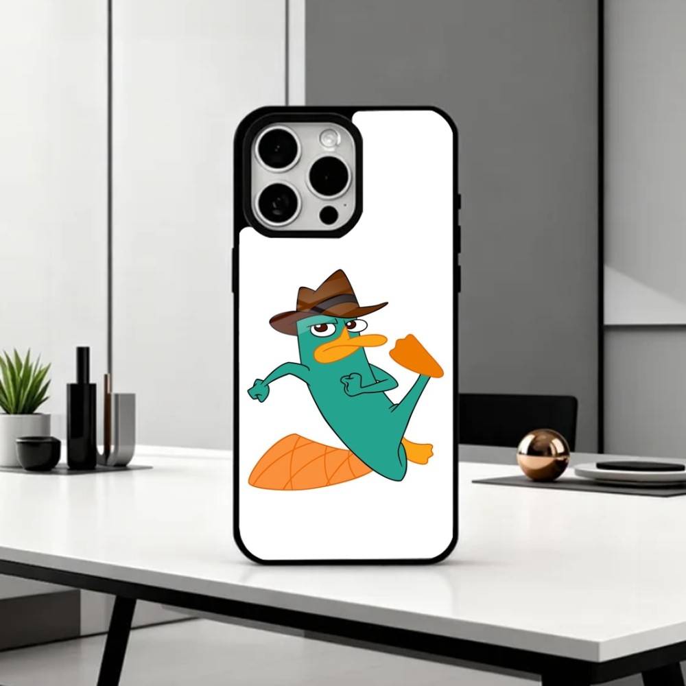 cute Cartoon P-Perry The P-Platypus Phone Case For iPhone17,16,15,14,13,12,11,Pro Max Magnetic For Magsafe Wireless Charging