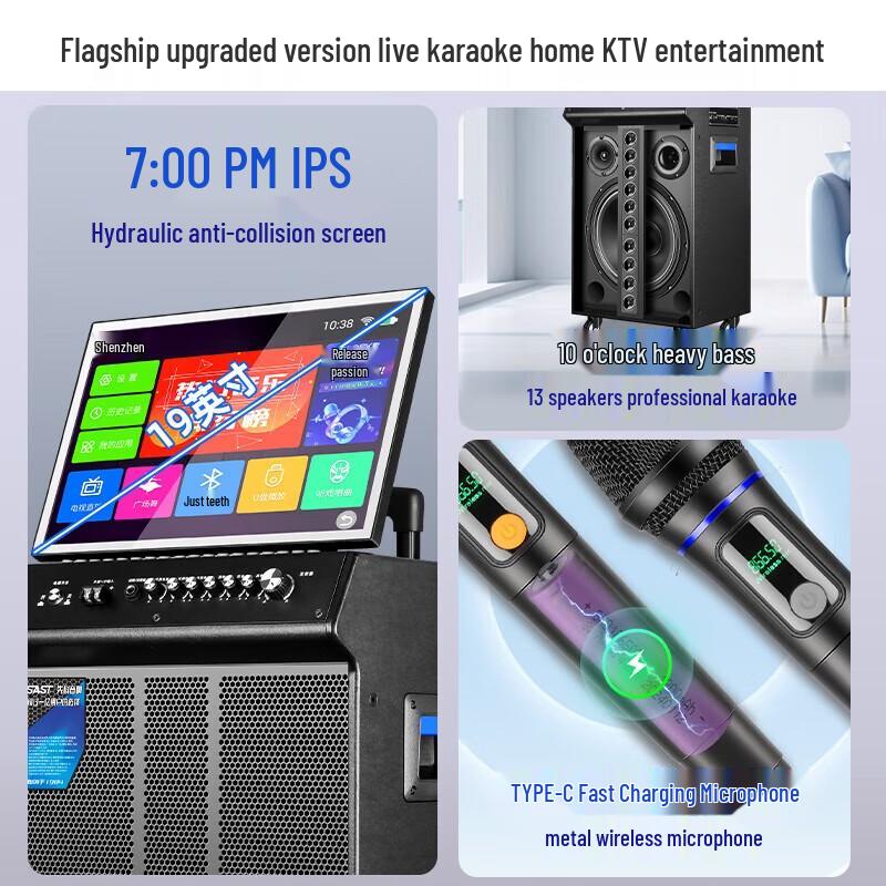 SAST WD-30 Portable Karaoke Machine with Display