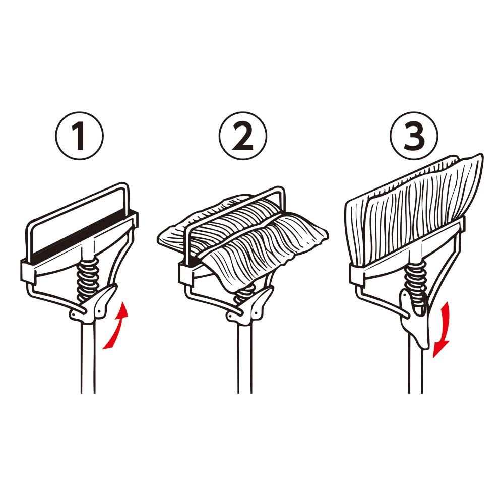 Azuma Wet Mop Spring Mop 15XL Wiping Width 24cm Handle Length 123cm Thread Twist Resistant New-Broenie N-BR244