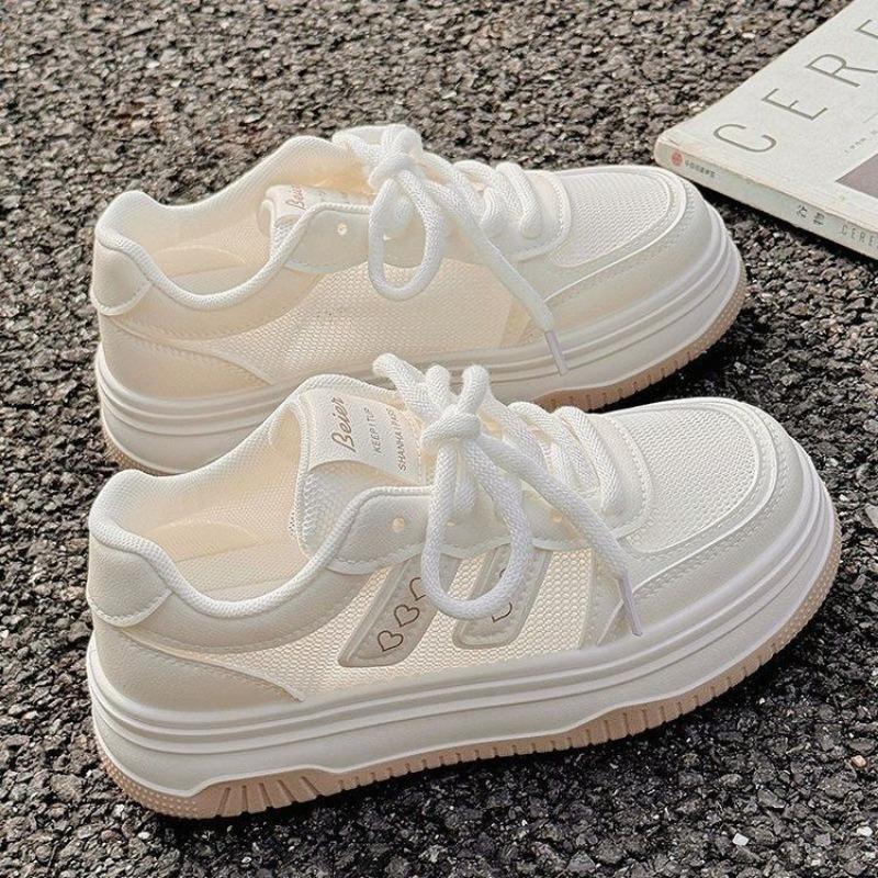 Summer Women's Shoes Little White Shoes Women's Skirt New Mesh Shoes Breathable Mesh Casual Shoes Sports Board Shoes