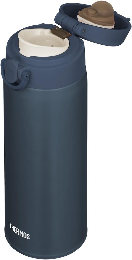 Thermos Water Vacuum Insulated Mobile Dark Removable Spout for Easy Ultra Light and Compact Stainless Steel Thermal and Cold DNVY Bottle, Mug, 500ml,