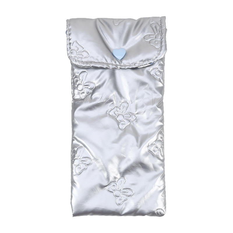 

Портативный чехол для очков с бантиком и сердечком, чехол для очков для чтения, мягкий дорожный чехол от царапин для солнцезащитных очков для женщин и мужчин Bowknot серебряный