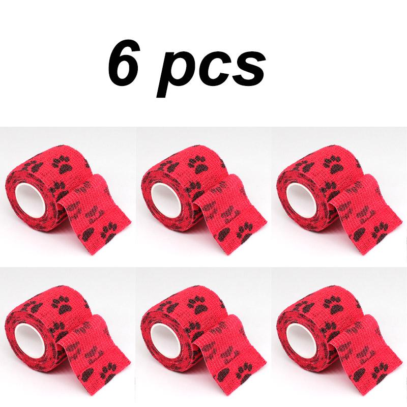 6 Pcs Self Adhesive Elastic Bandage for Sports Wrist Palm Finger Arm Shoulder Knee Ankle Pets Leg Tattoo Protection