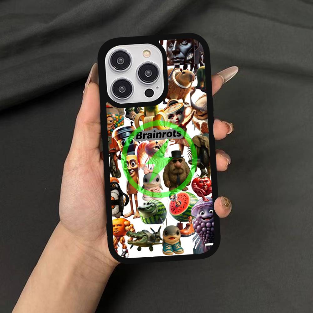 Italian Brainrot Animals For Magsafe Wireless Charge Case For iPhone 17 16 15 14 13 12 11 15 Pro Max Magnetic Cover
