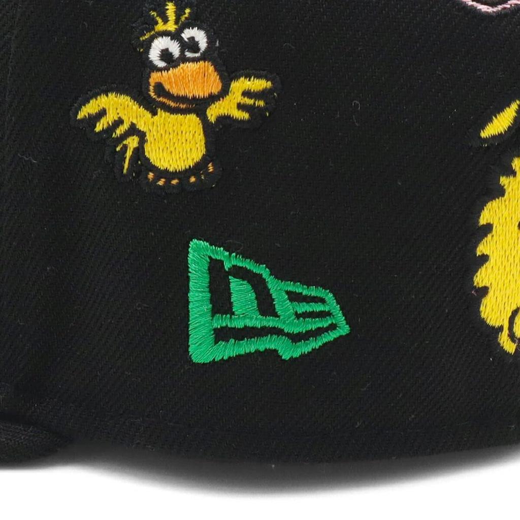New Era Kids' Sesame Street Collaboration Cap, Black, Youth 950 Sesame Allover Black, Sizes 52-56cm