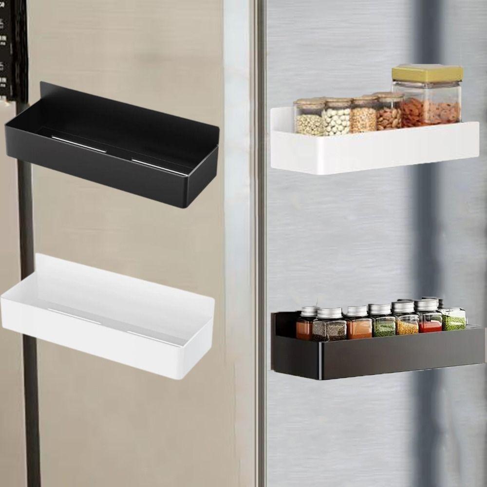 2Pcs Space Saving 2 Layers Storage Rack Adjustable Magnetic Storage Baskets  for  Home