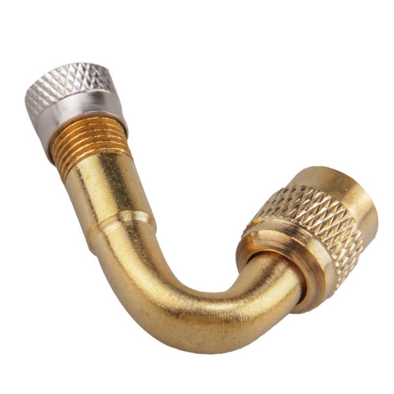 Bicycle Motorcycle Valve Metal Inflation Extension Tube 45 ° Elbow Inflation Valve Extension Rod