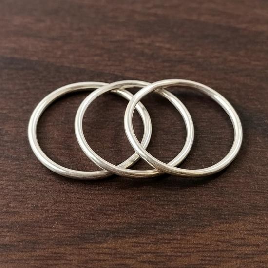 

Набор колец из стерлингового серебра 925 пробы для ношения вместе, Минималистичный простой дизайн, Тонкий изящный набор из 3 колец 12 серебряный