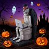 Funny Skeleton Halloween Desktop Decoration Figurine Ideal for Gaming Setup Computer Desk Organizer Funny Office