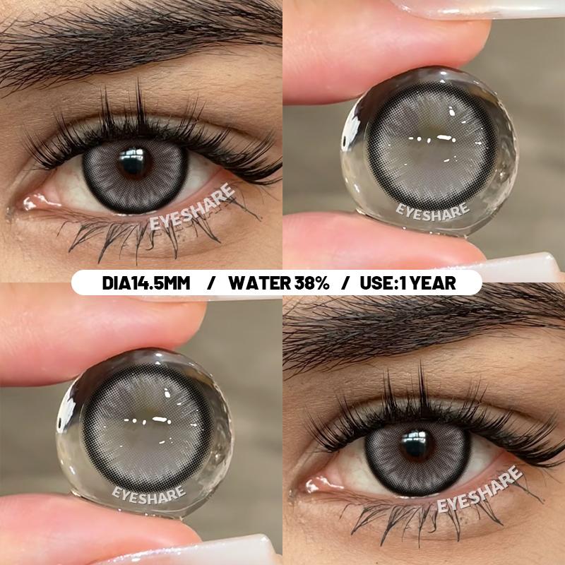 AMARA 2 Stück farbige Kontaktlinsen der GEM-Serie, weiche Kontaktlinsen, Pupillenschönheit, Make-up-Linse, farbige Kontaktlinsen, kosmetisch für die Augen