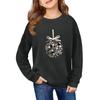 Children's Fashionable Casual Long-sleeved Loose Christmas Print Pullover Sweatshirt