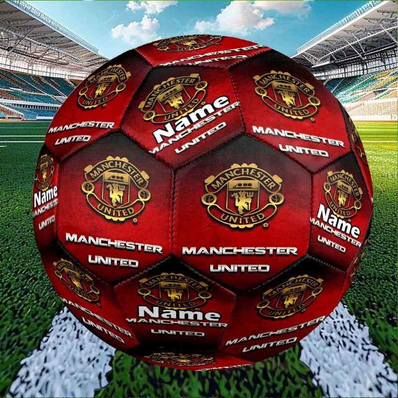 Custom Name Personalized Manchester Football F.C-A Print Size 5 Soccer Ball Training & Match Football, for Team, Kicking, Gift for Football Enthusiast