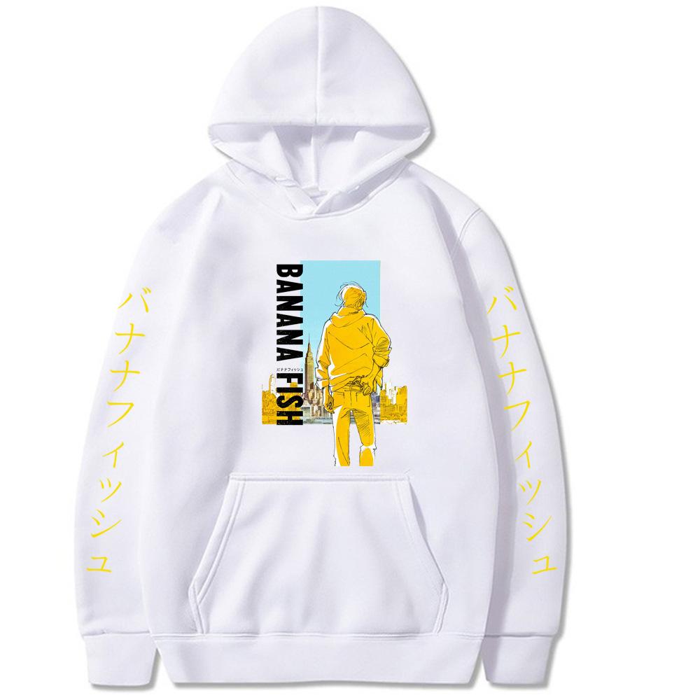 Mikiny Banana Fish Dámské Pánské Mikiny s kapucí s dlouhým rukávem Unisex Cool Streetwear Y2K Streetová móda Pulovr Oblečení