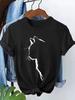Kawaii Cat Print Fashion T-shirt Vintage Women's Casual Graphic Short Sleeve T Shirt Clothing Summer Spring Top Tee