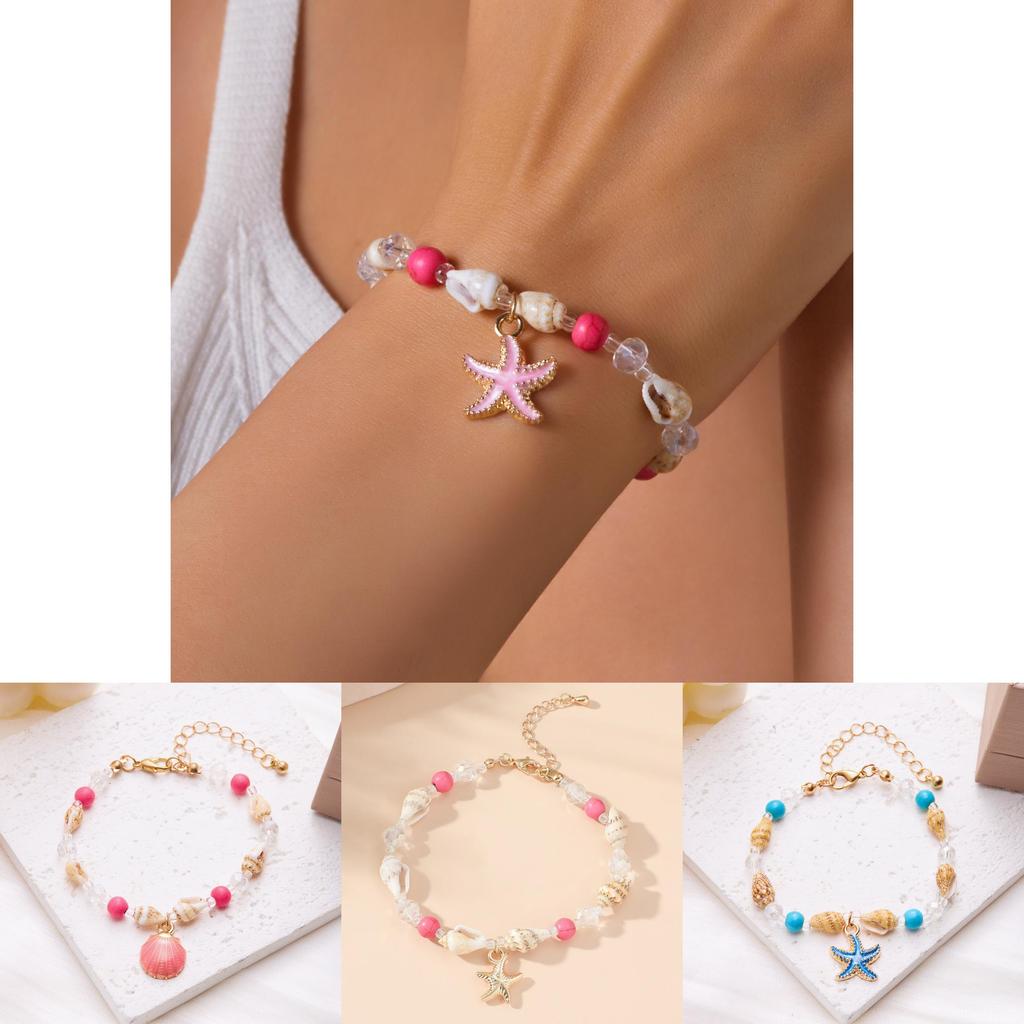 Summer Shell Bead Jewelry With Star Motif For Travel Souvenir Gift For Men And Women