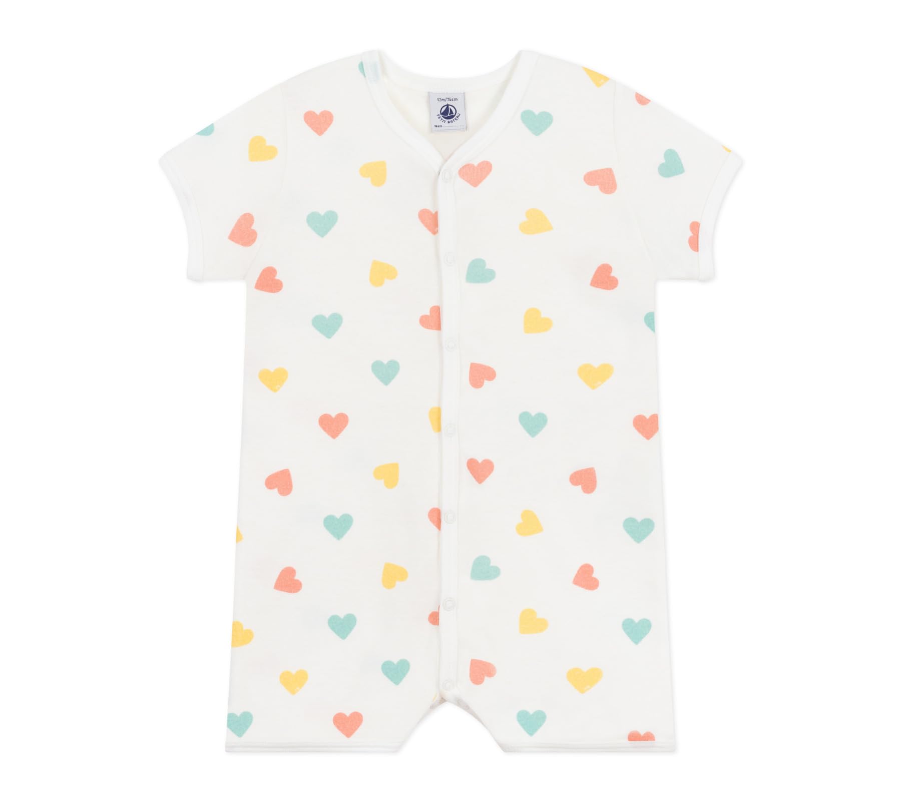 

Short Romper A0CZ8 12 months 74cm [Petit Bateau] Off-white/Multicolor