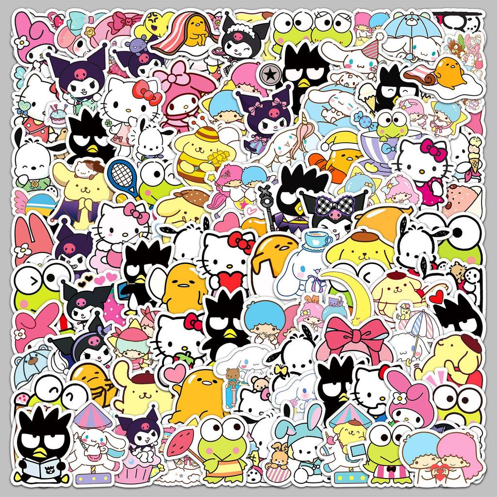 Sanrio Anime Cartoon Stickers: Cute, Waterproof, Decorative Mochi Stickers for Journals