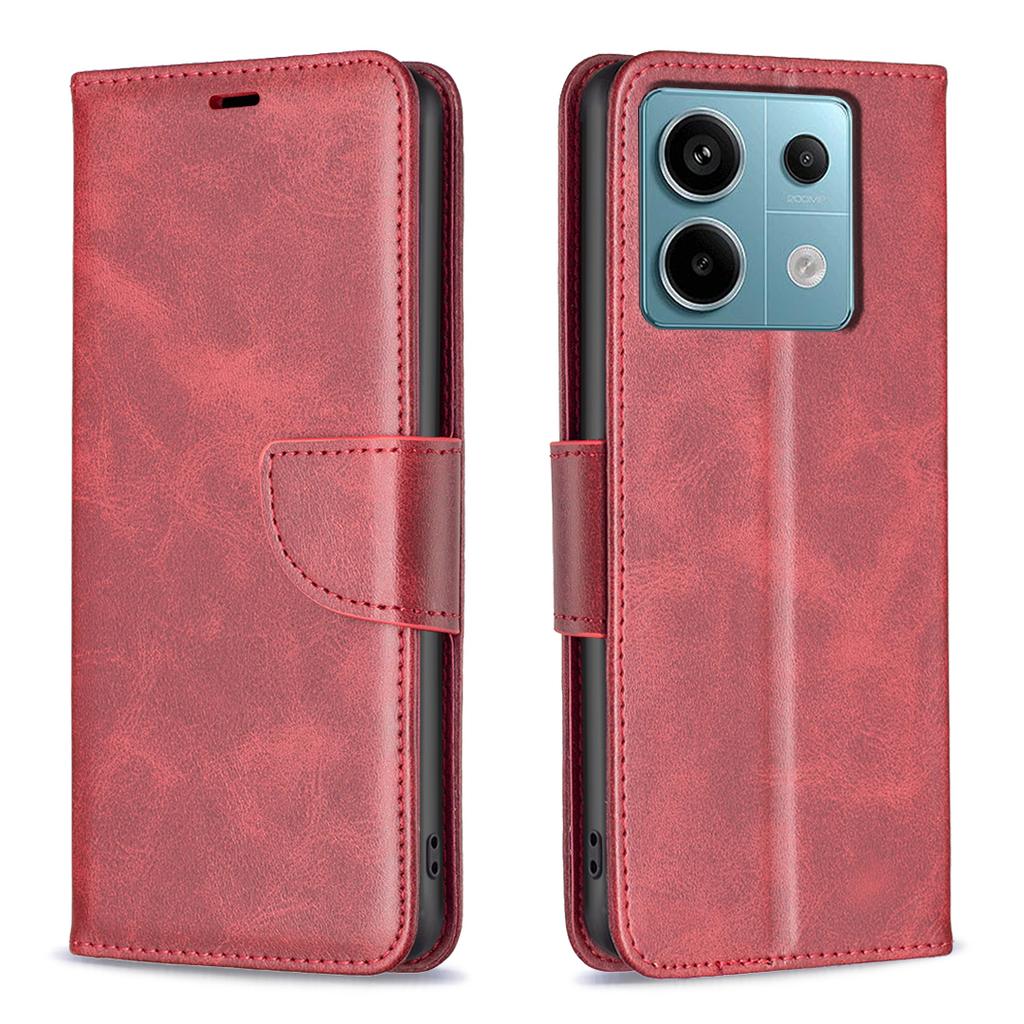 For Xiaomi Redmi Note 13 Pro 5G/Poco X6 5G Leather Wallet Case Solid Color Stand Phone Cover