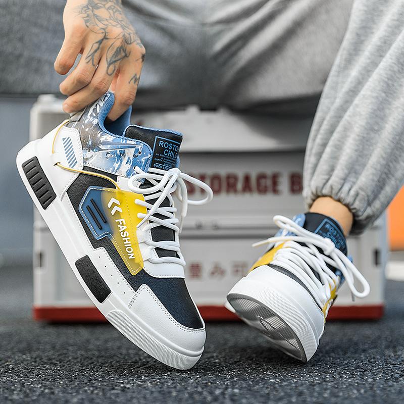 2024 Fashion Men's Trending High Top Skateboarding Shoes Male Casual Cool Street Style Shoes Sneakers for Teens